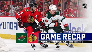 Wild @ Blackhawks 4/7 | NHL Highlights 2024