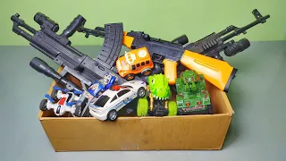 Box of Toys Gun & Cars Compilation !Airsoft Guns ,Military Gun Toys & Equipment Military Rifles Toys