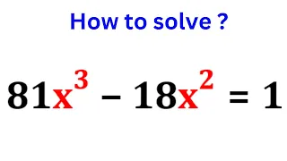 Math Olympiad Algebra | Find the Value of x?