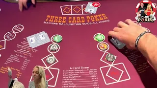 EPIC RUN 3 CARD POKER HIGH LIMIT! PART 1!