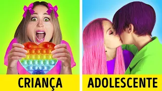 UAU! VOCÊ CRIANÇA VS. VOCÊ ADOLESCENTE || Como Se Tornar Um Adolescente Popular by Desafio Aceito