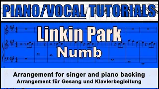 LINKIN PARK - Numb - sheet music for voice / piano backing