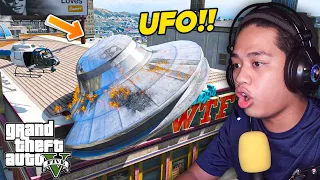 UFO na BUMAGSAK sa GTA 5!! (grabe to) | Billionaire City RP