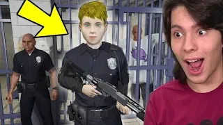 Jogando GTA 5 como uma CRIANÇA DE 9 ANOS POLICIAL!!