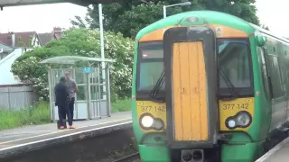 Southern Electrostar 377-142 arriving at Portslade Station, 11th June 2016