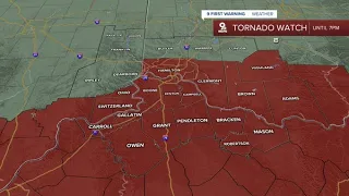 LIVE: Tornado Watch issued as severe weather approaches Cincinnati