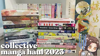 first collective manga haul/unboxing of 2023 (mxtx novels, tgcf, lots of new releases)