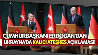 Cumhurbaşkanı Erdoğan ve Almanya  Şansölyesi Scholz ile Ortak Basın Toplantısı Düzenledi