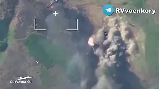 Footage of the destruction of the most powerful Ukrainian 203-mm self-propelled howitzer 2C7 "Peony"