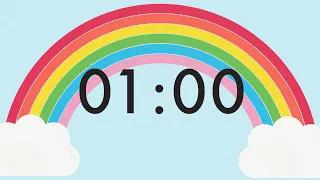 1 Minute Countdown Rainbow Timer 🌈