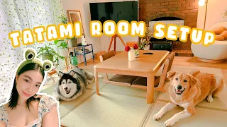 Setting up my cozy Japanese Tatami room! Vlog