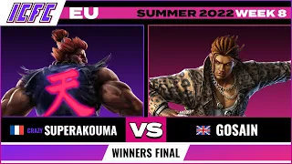 SuperAkouma (Akuma) vs. Gosain (Eddy) Winners Final - ICFC EU Tekken 7 Summer 2022 Week 8