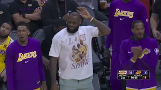 Lebron James was hyped because of Austin Reaves Impossible Lay up against 3 Suns Players,