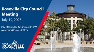 City Council Meeting of July 19, 2023 - City of Roseville, CA
