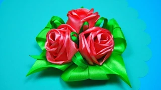 РОЗЫ из лент. Простой способ! Мастер-класс / Ribbon Rose Tutorial / ✿ NataliDoma