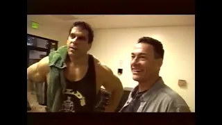 Lou Ferrigno at Gold's Gym With Jean Claude Van Damme