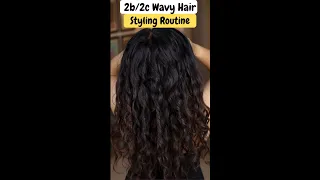 Wavy Hair Routine | 2b/2c Indian Wavy Hair #shorts #wavyhairroutine #2bhairroutine #indianwavyhair