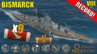 Bismarck 9 Kills & 184k Damage | World of Warships Gameplay