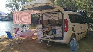 Kendi mini Doblo karavanımı yaptım.I made my mini caravan myself.