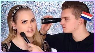 FIANCE DOES MY MAKEUP IN DUTCH!!! | NikkieTutorials