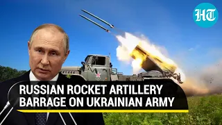 Putin Roars As Russia's Fiery Rocket Artillery Wipes Out Ukrainian Positions in Kupyansk | Watch