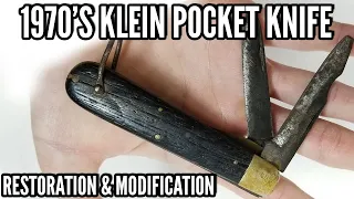 50-Year-Old Klein Pocket Knife Complete Teardown and Restoration (and Modification)