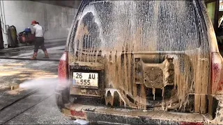 DIRTIEST 4x4 OFF-ROAD JEEP EVER ! How to wash dirty jeep 🤮 ? Clean #ASMR