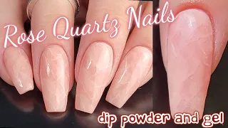 Realistic Rose Quartz Nail Design ~ Dip Powder and Gel