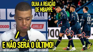 Olha a reação de Mbappé ao saber que Neymar e Messi marcaram no mesmo jogo que ele pela primeira vez