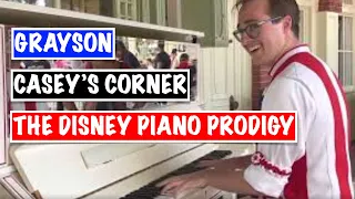 THE DISNEY PIANO PRODIGY:  GRAYSON! Casey's Corner | Walt Disney World Resort