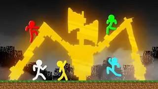 Stickman VS Minecraft: Golden Siren Head - AVM Shorts Animation