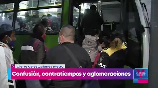 Así se vive el caos por cierre de líneas del Metro en la CDMX | Noticias con Yuriria Sierra