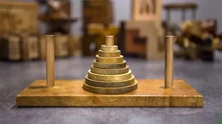 Tower of Hanoi, 8 disks. Only 255 moves requires to solve it.