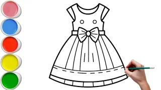 How to draw a baby dress for kids & toddlers || dress drawing easy step by step ||educational video