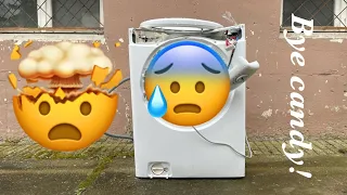 Candy Washing Machine VS Bricks Complete Destruction (Part 3/3)