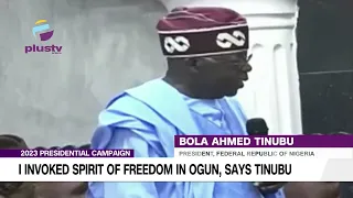 I Invoked Spirit Of Freedom In Ogun, Says Tinubu