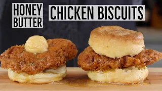 Honey Butter Chicken Biscuits- Completely From Scratch