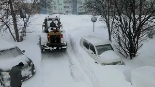 Южно-Сахалинск после 3-х дневной метели