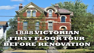 Pre-Renovation Tour of 1888 Victorian Mansion (1st of 3 Floors)