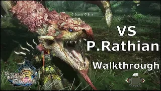 MH3U No deaths -Vs Pink Rathian- Pro Walkthrough