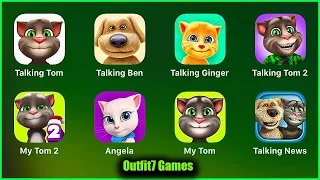 Talking Tom,Talking Ben,Talking Ginger,Talking Tom 2,Talking Angela,Talking Tom,Talking News