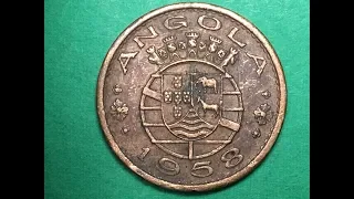 Angola 1958 50 Centavos Coin Republica Portuguesa