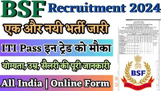 BSF में ITI की एक और सरकारी नौकरी 2024, BSF SI & HC Recruitment 2024, BSF Water Wing Vacancy 2024