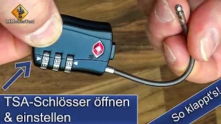 TSA-Schlösser öffnen und einstellen – So klappt's! / Kofferschlösser einstellen / TSA Gepäck Schloss