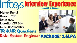 Infosys Latest Interview Experience cse | Infosys Interview Experience | Infosys System Engineer