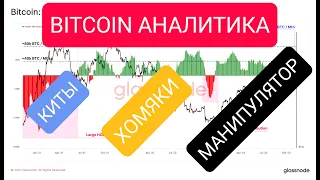 BITCOIN АНАЛИТИКА. МАНИПУЛЯТОР, КИТЫ, ХОМЯКИ. ОНЧЕЙН ПОКАЗАТЕЛИ.