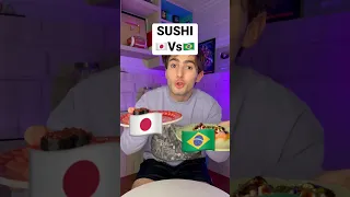 SUSHI JAPONÊS Vs BRASILEIRO #shorts