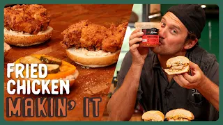 FRIED CHICKEN Sandwich with Fermented Kimchi Pickles | Makin' It! | Brad Leone