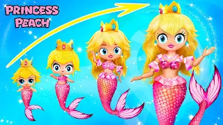 Princess Peach the Mermaid Growing Up! 31 DIYs for LOL OMG