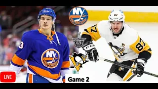 Game 2 | NY Islanders vs. Pittsburgh Penguins LIVE STREAM Play-by-Play, Reaction | NHL Playoffs
